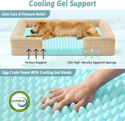 Cama perros XL espuma ortopédica antideslizante