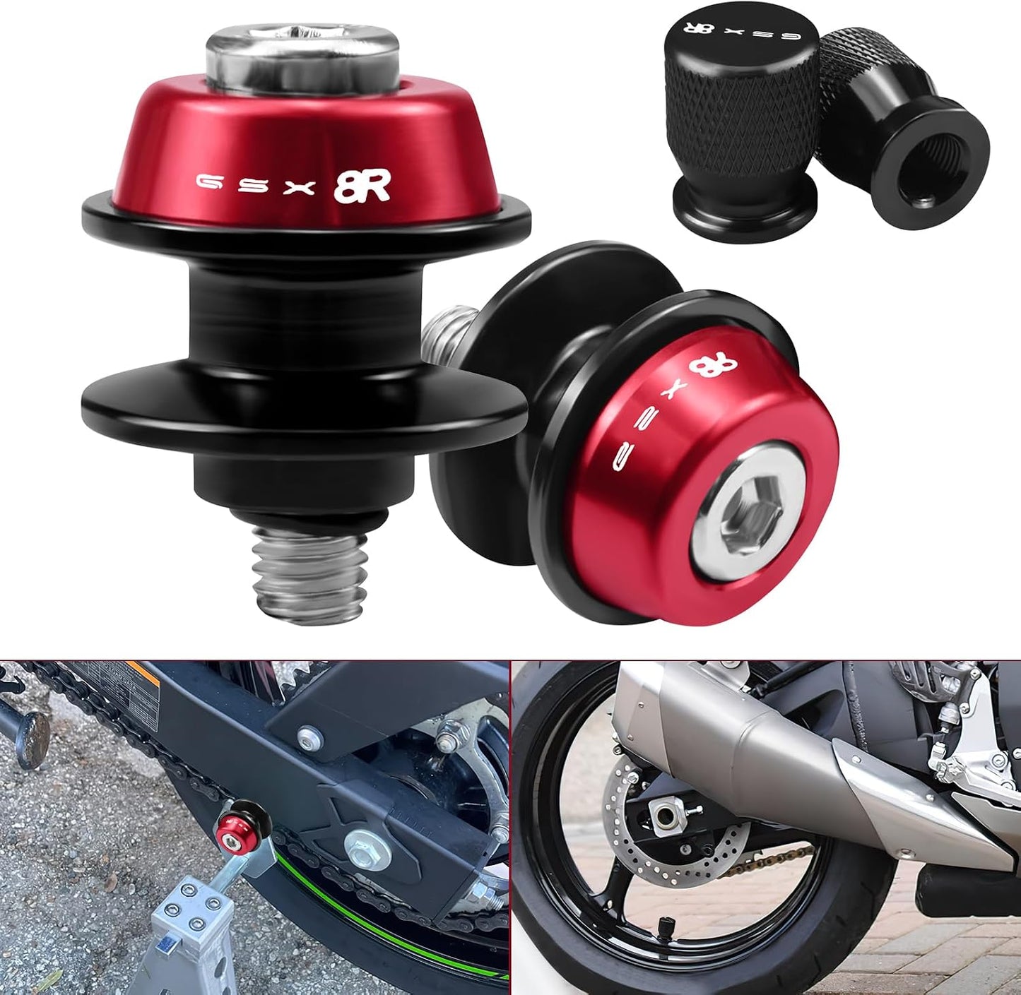 Set tapas aire carrete GSX8R 2023-25 rojo