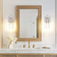 Luz vintage níquel cepillado lámpara baño sobre espejo