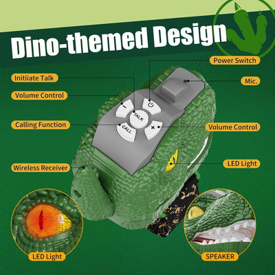 Walkie Talkies dinosaurio para niños volumen ajustable