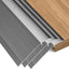 Pack 3 tiras transición piso aluminio 0.4-1.6pulg