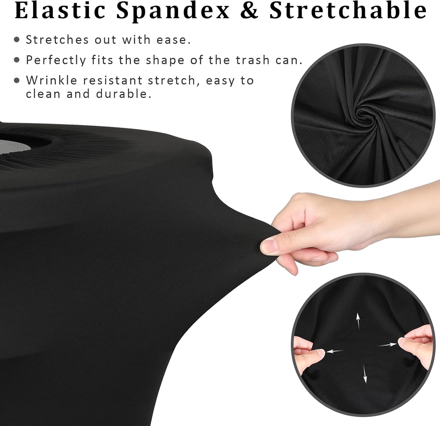 Fundas basura elastano 32gal pack 2 redondas ajustables