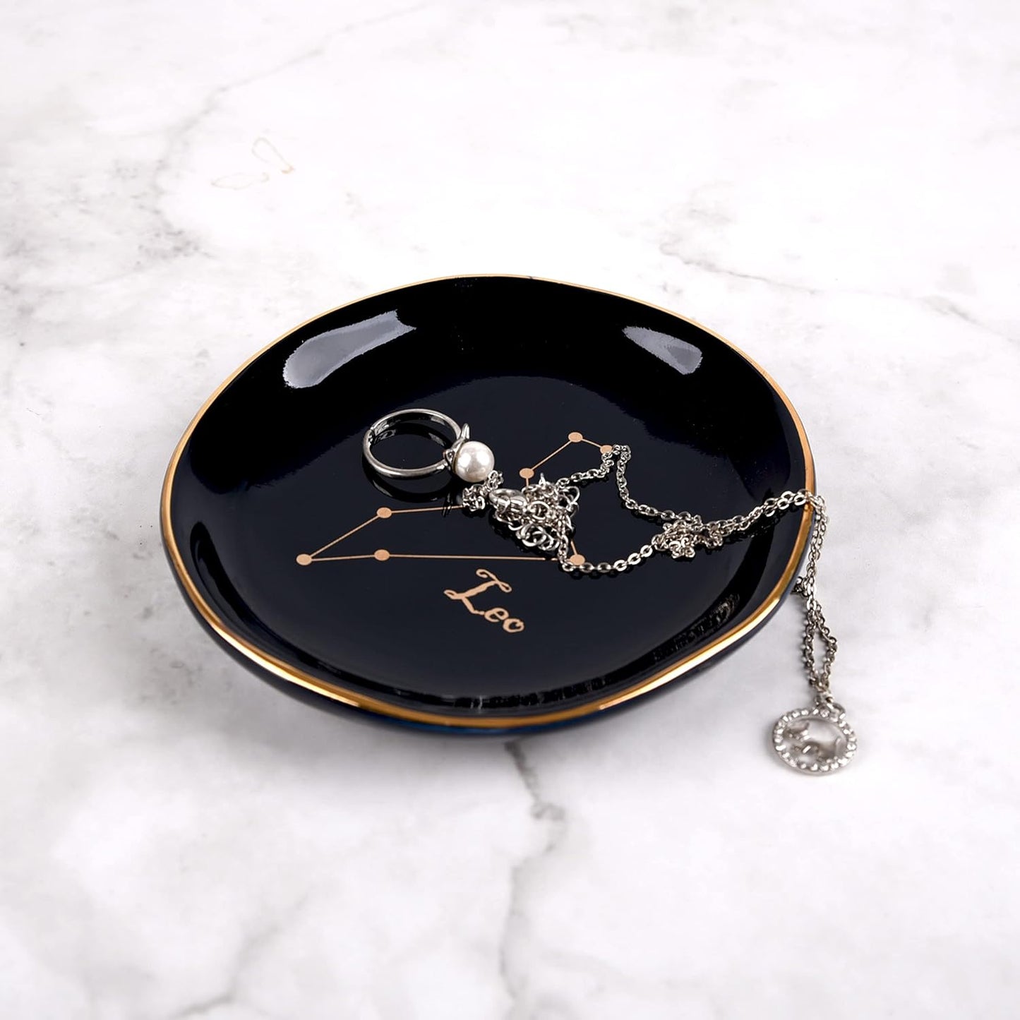 Bandeja joyería soporte anillos aretes collares zodiaco