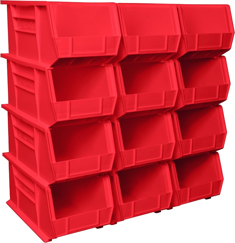 Contenedores plástico apilables 15x8x7pulg garaje