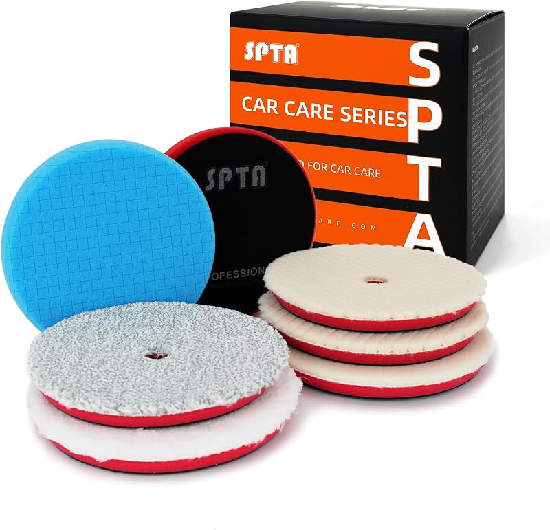 Almohadillas pulido 7 pzas 6.5" para placa 6" 150mm