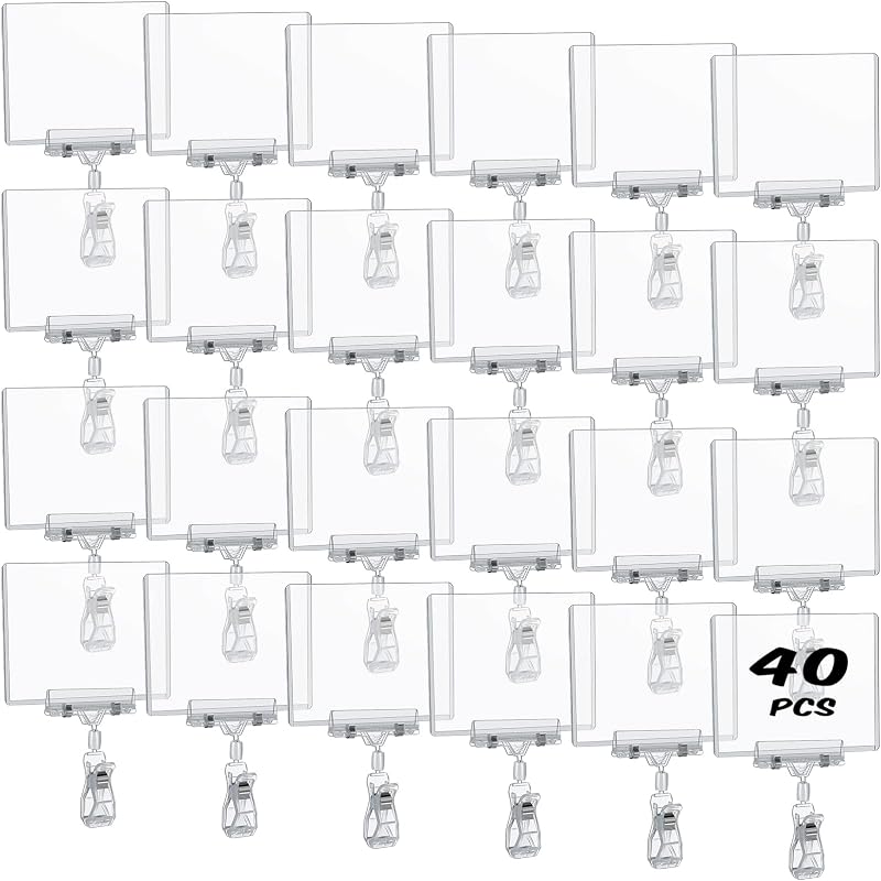 40 Pzas Clip Giratorio Soporte Rieles Tubos con Fundas PVC