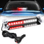 Barra luz estroboscópica 12 LED roja y blanca