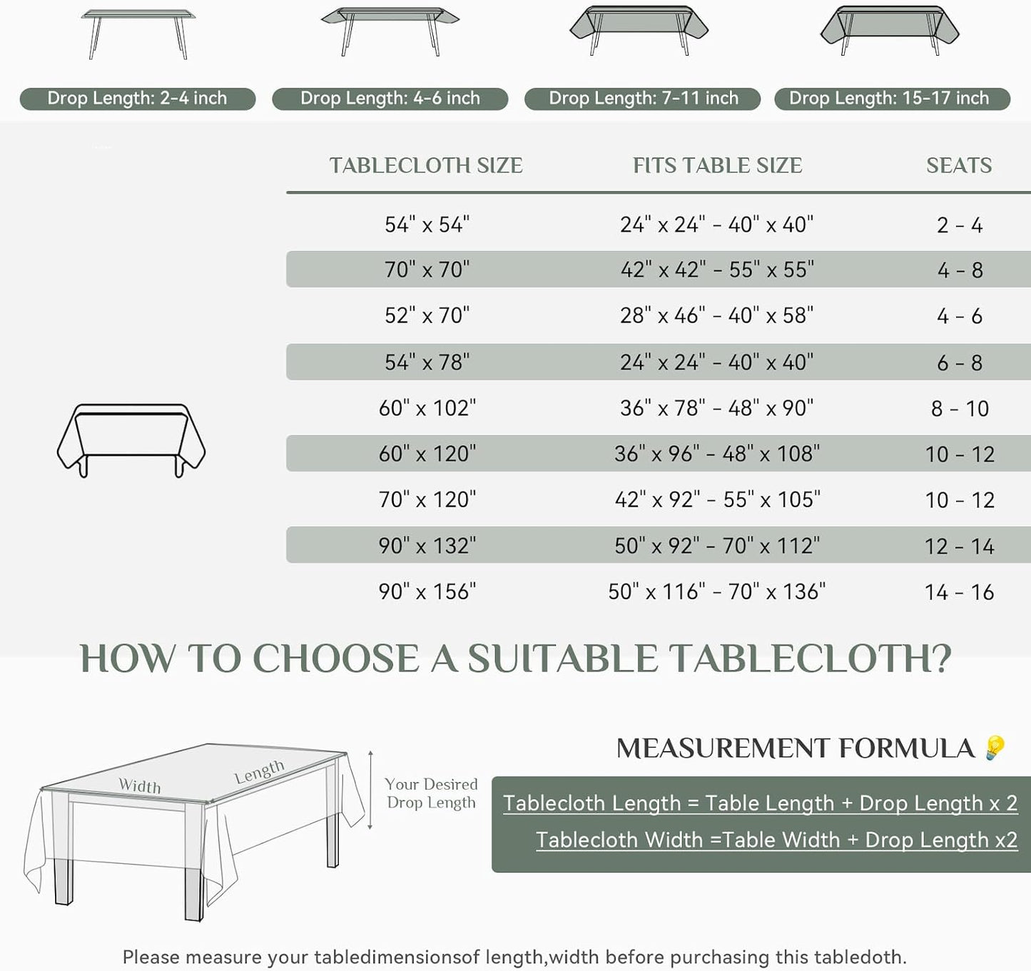 Mantel Rectangular para Mesa de Comedor con Borde Elástico