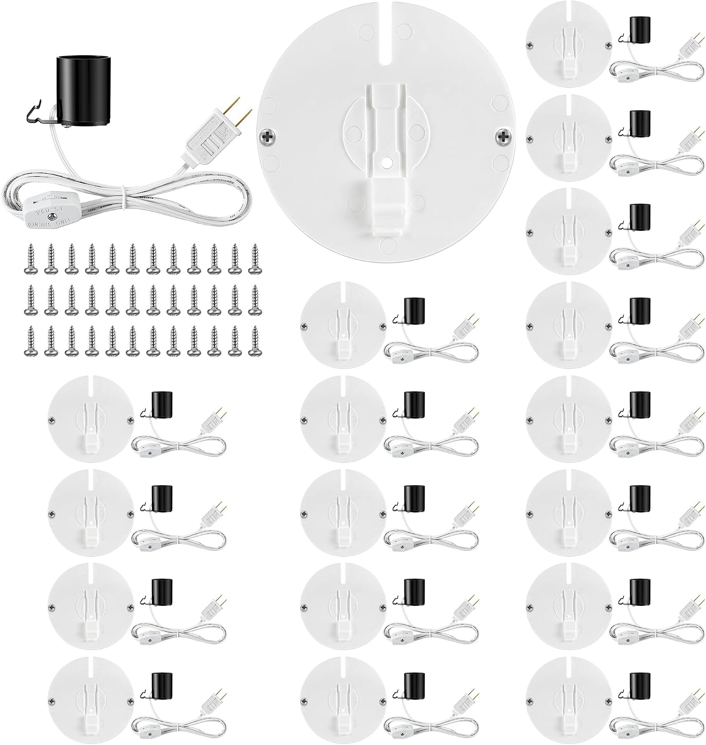 Set 18 pzas repuesto moldes soplado e27 e26 con interruptor