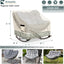 Silla mecedora Papasan resistente impermeable cremallera blanco gris