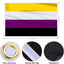 Bandera no binaria 2uds 3x5ft doble cara latón