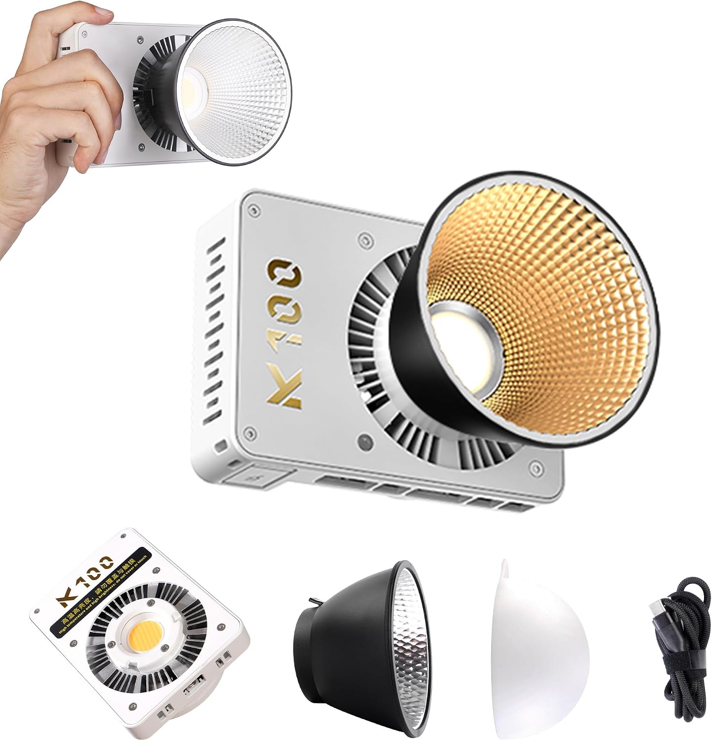 Kit luz LED bicolor 2800K-6800K para cámara estudio