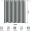 Cortina ducha extra larga 72x96pulg tela gris resistente agua