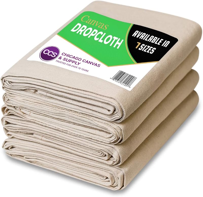 Lona algodón resistente 9x12ft 4uds