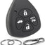 Fundas silicona llave Toyota Camry Corolla 08-13 negro pizarra