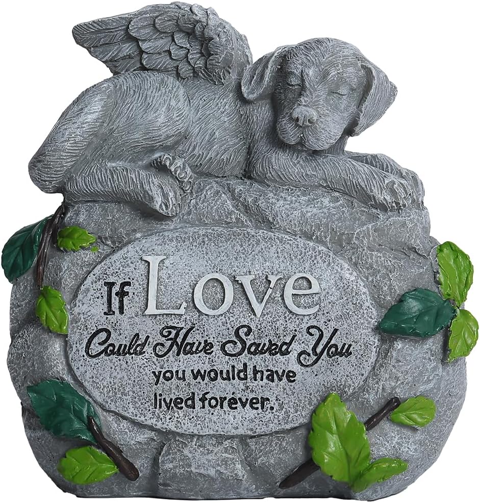 Piedra conmemorativa para perros fallecidos jardín