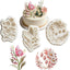 3 Moldes Silicona Decoración Pasteles Cerezo Cornejo Lirio Valle
