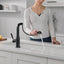 Grifo cocina negro mate rociador extraíble 16943-BL-DST