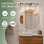 Lámpara baño cromada 4 luces LED regulable