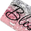 Placa matrícula aluminio purpurina rosa 6x12
