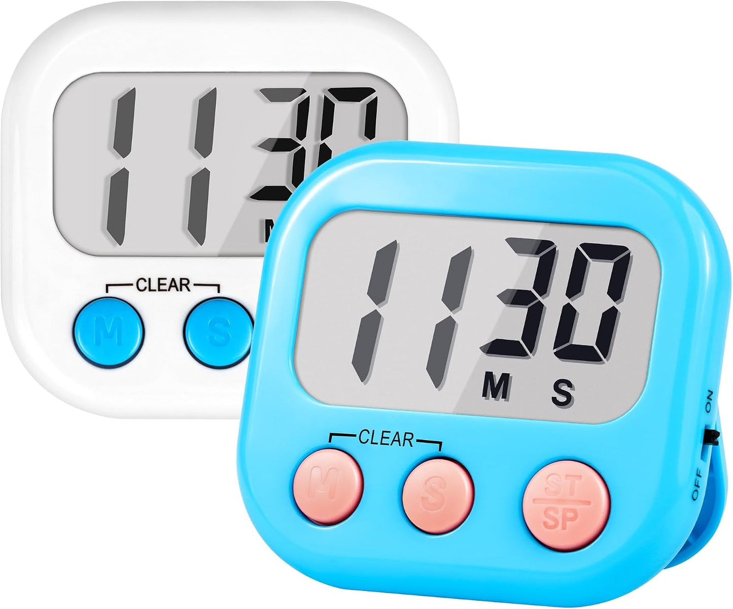 Temporizador magnético cocina aula pack 2 blanco azul