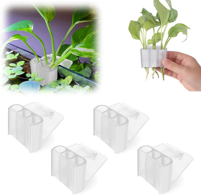 4 Soportes colgantes acuario 3 agujeros para plantas decoración