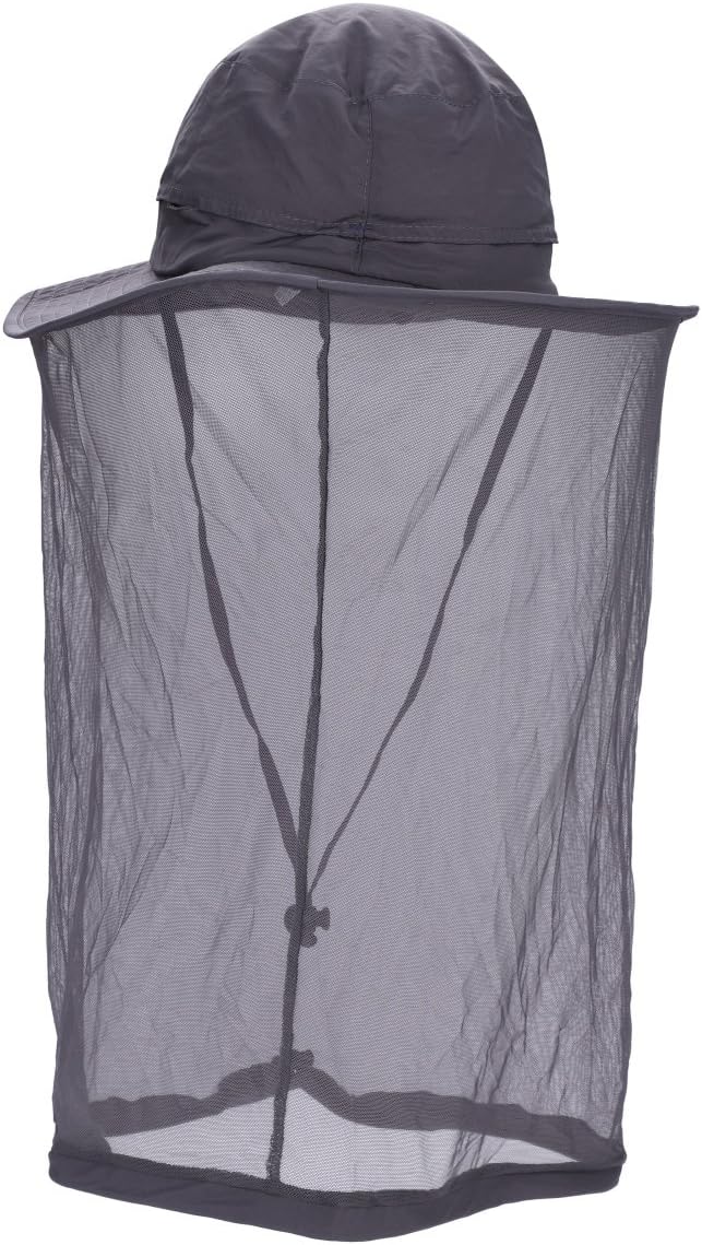 Sombrero pesca malla red ala ancha secado rápido gris