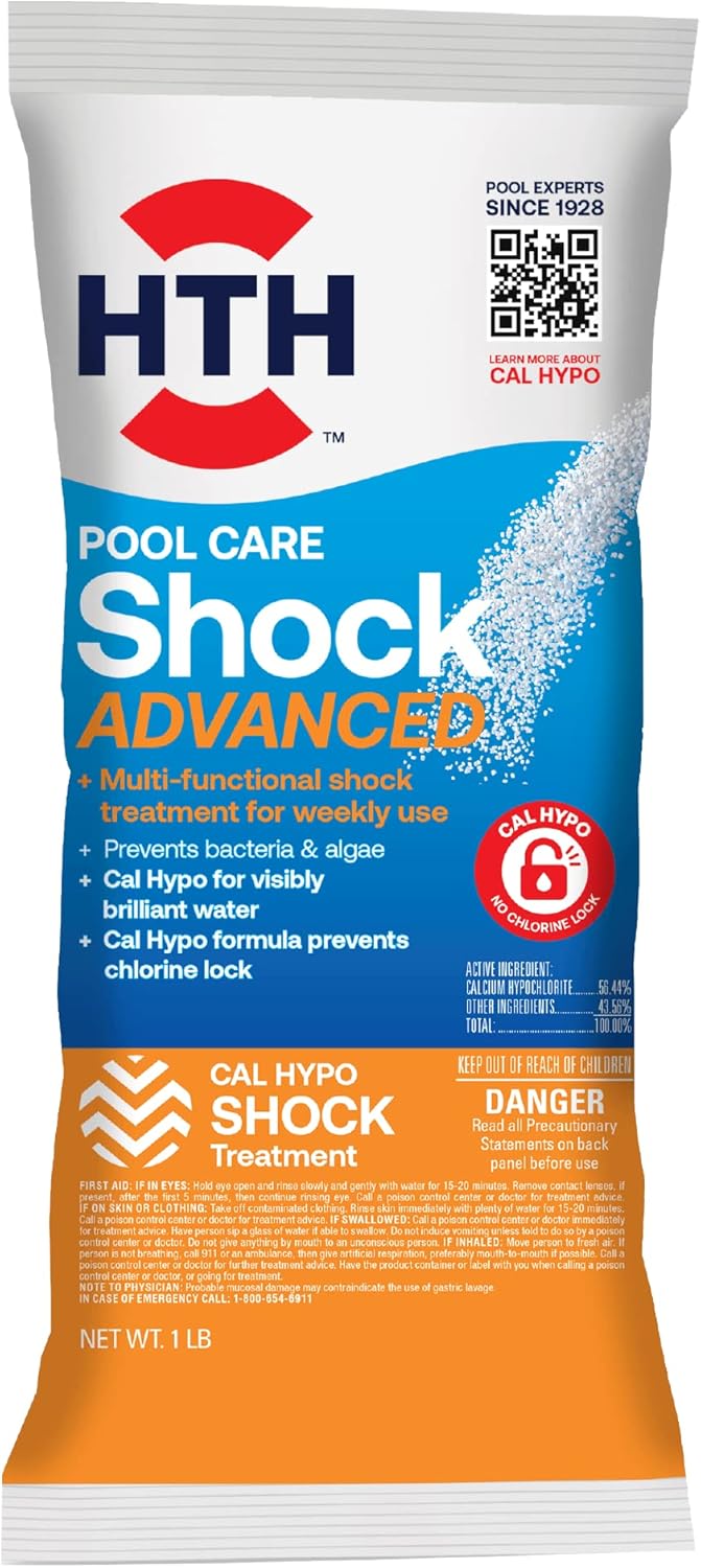 Químico piscina shock avanzado fórmula cal hypo 1lb