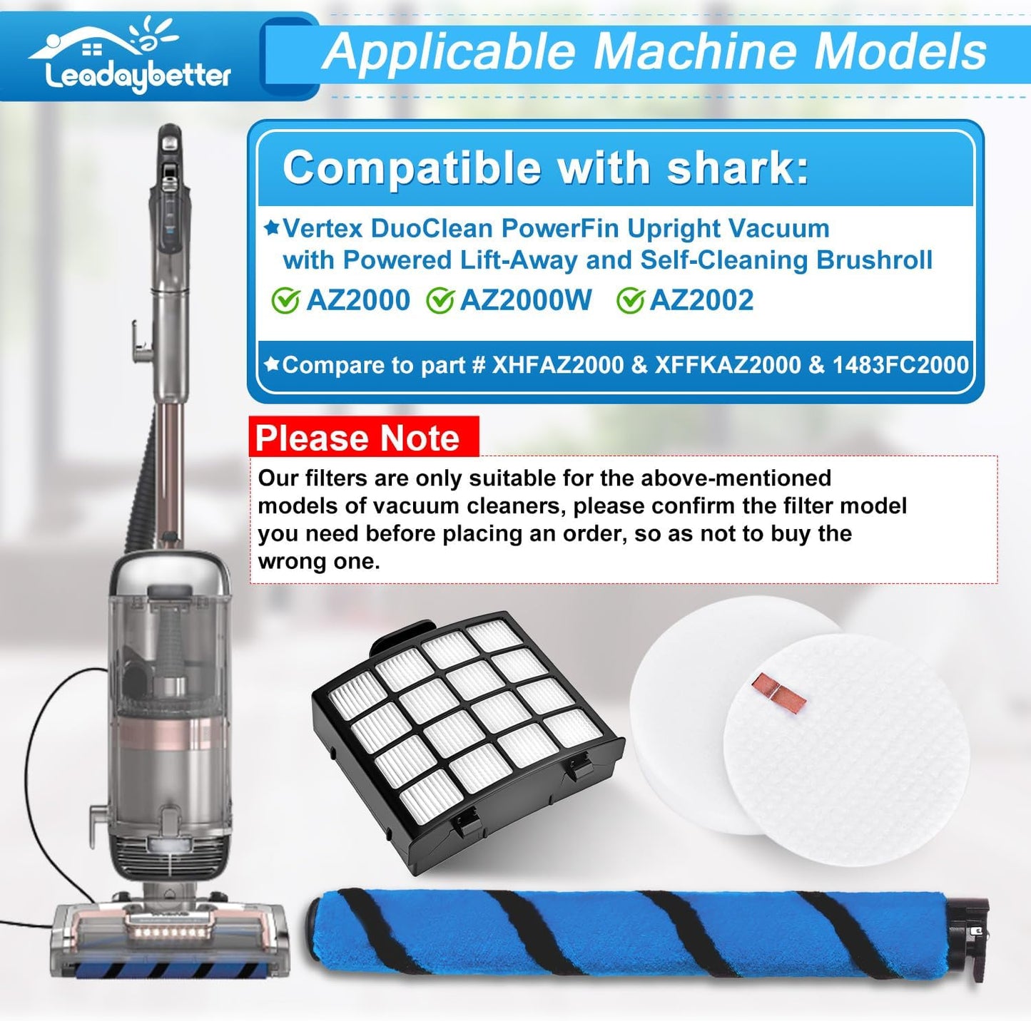 Filtro repuesto Shark Vertex DuoClean 2 HEPA 4 espuma fieltro