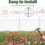 Valla decorativa metal jardín 6 paneles 25" x12.2ft