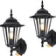Aplique pared exterior luz aluminio negro vidrio