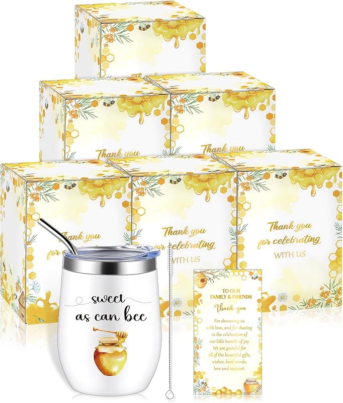 Set 6 vasos aislantes acero inox 355ml con tapas y regalos