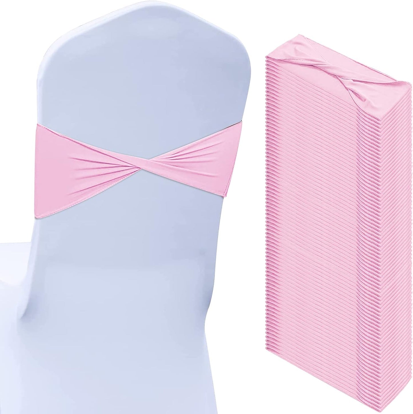 50 Pzas Cintas Elásticas Elastano para Silla Boda