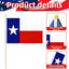 20 Banderas Texas 5x8pulg Palos Madera Lanza Mini