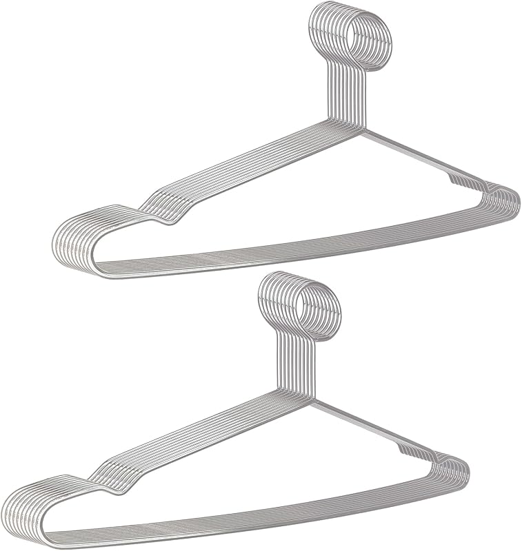 20 Perchas Acero Inox Antirrobo Bucle Cerrado 16.5pulg