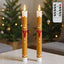 Velas cónicas navidad con temporizador 6h 2 candelabros led