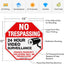 Señal No Trespasar Aluminio Reflectante 10x10pulg UV