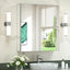 Botiquín 24x26 con espejo gabinete baño aluminio
