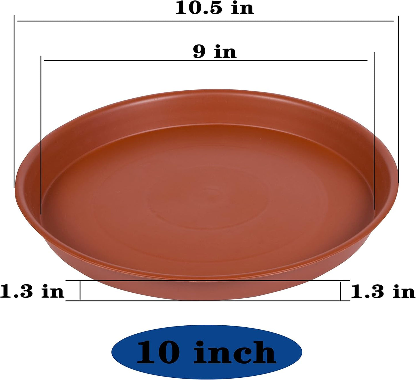 4 Platillos 10" para Plantas Baño Pájaros