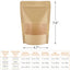 150 Bolsas Kraft 4.7x7.8pulg Con Cierre Resellable Ventana