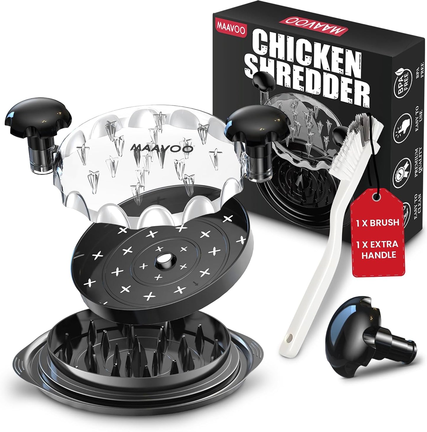 Trituradora pollo 11pulg 3 capas cepillo antiderrap