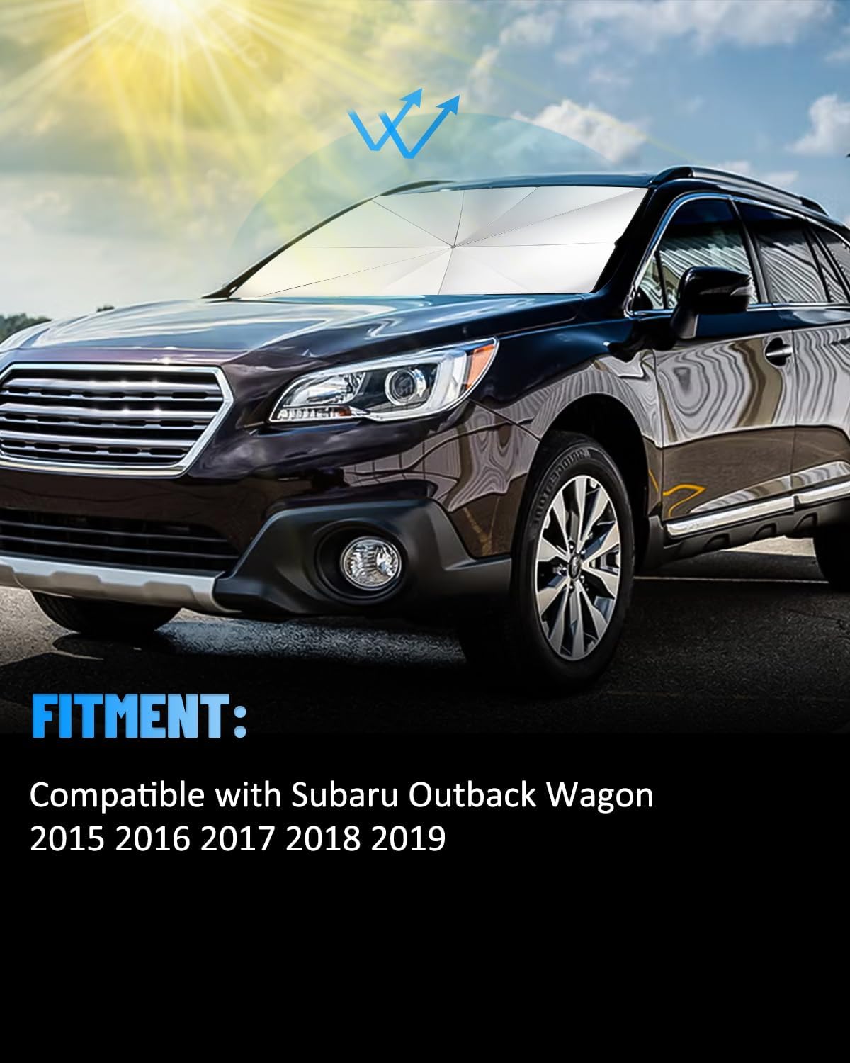 Sombrilla parasol plegable para Subaru Outback reflectante