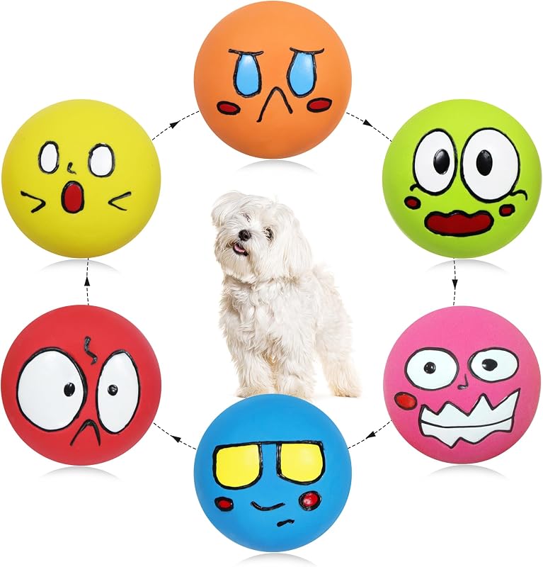 Juguetes chirriantes goma natural para perros 6 pzas