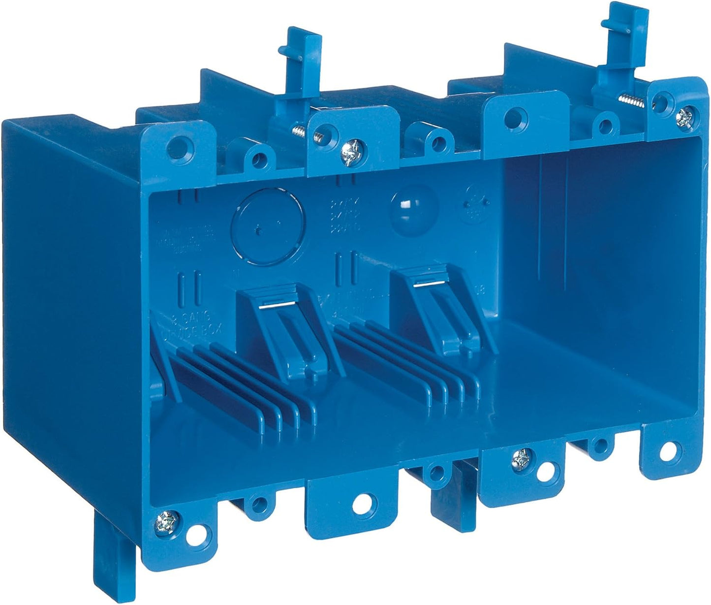 Caja interruptor 3 bandas 5.72x2.79x3.69pulg azul