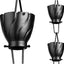 Cadena lluvia aluminio negro 8.5ft exterior decorativa