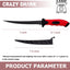 Cuchillo filete pesca acero inox 7" antiderrap con funda