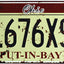 Placa matrícula vintage 6x12 pulg grabada Put-in-Bay