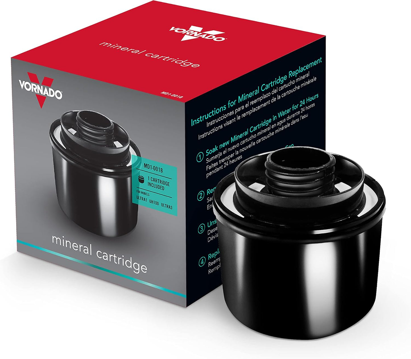 Cartucho mineral ultrasónico repuesto negro