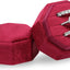 Caja terciopelo joyas triple ranura octágono rojo merlot