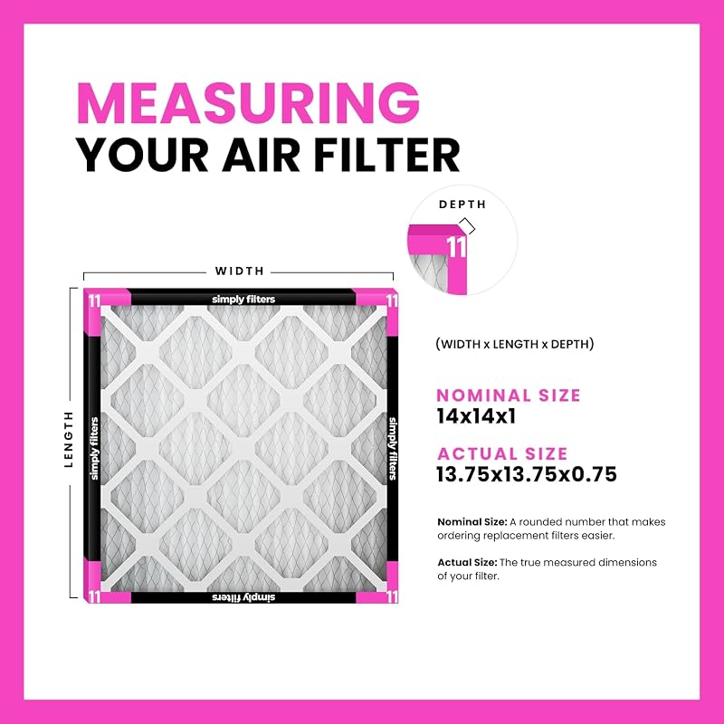 Filtros aire MERV 11 MPR 1000 14x14" set 8 HVAC CA horno